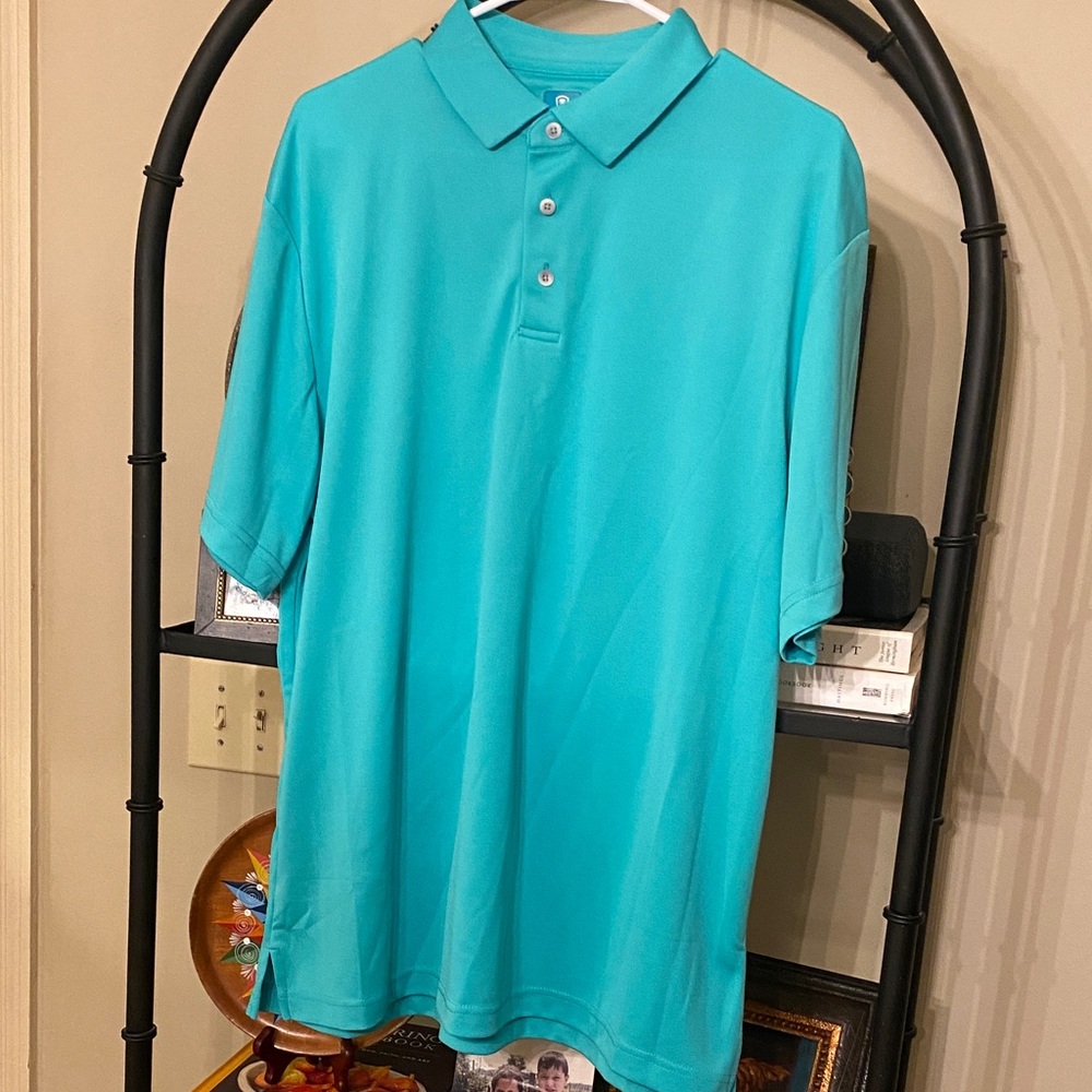 Men's Turquoise Golf/Polo Shirt NWOT